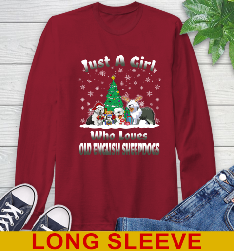 Christmas Just a girl who love old english sheepdogs dog pet lover 204