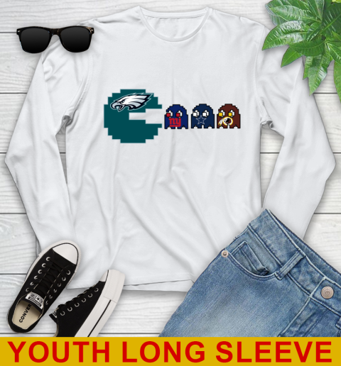 Philadelphia Eagles NFL Football Pac Man Champion Youth Long Sleeve