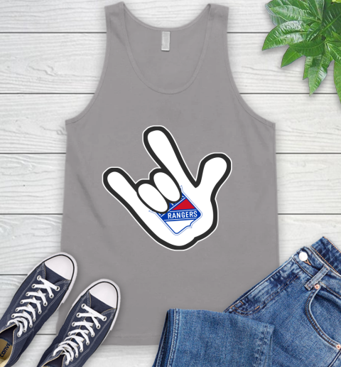 New York Rangers NHL Hockey Mickey Rock Hand Disney Tank Top 4