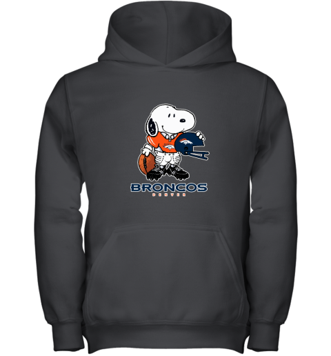 Snoopy A Strong And Proud Denver Broncos Player NFL Youth Hoodie