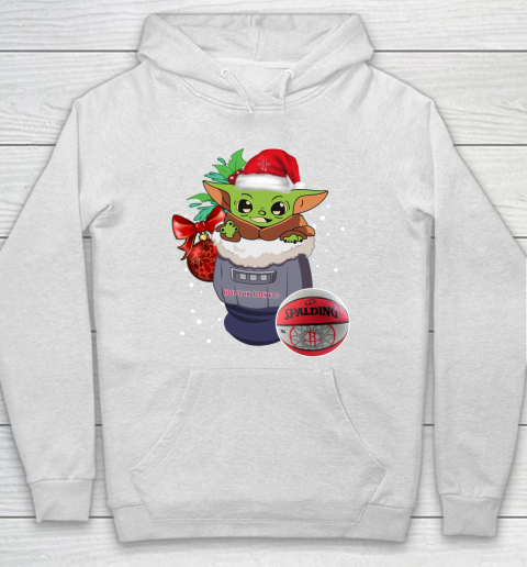 Houston Rockets Christmas Baby Yoda Star Wars Funny Happy NBA Hoodie