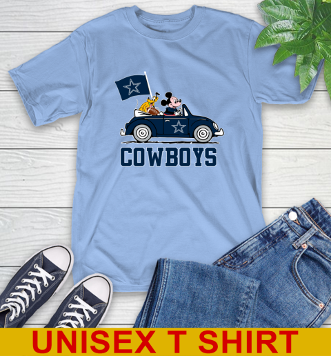 NFL Football Dallas Cowboys Pluto Mickey Driving Disney Shirt T-Shirt 11