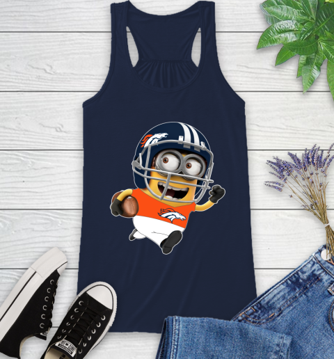 NFL Denver Broncos Minions Disney Football Sports Racerback Tank 12