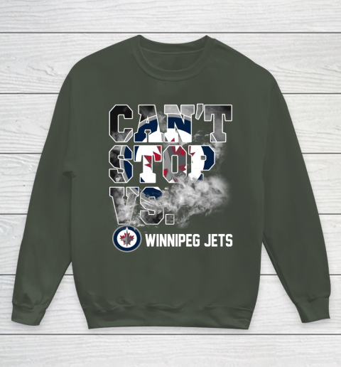 NHL Winnipeg Jets Hockey Can't Stop Vs Youth Sweatshirt 8