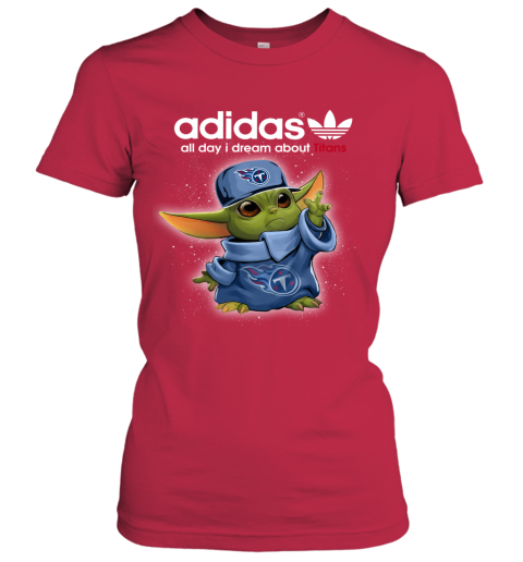 Baby Yoda Adidas All Day I Dream About Tennessee Titans uqo1 baby yoda adidas all day i dream about tennessee titans ladies t shirt 20 front red