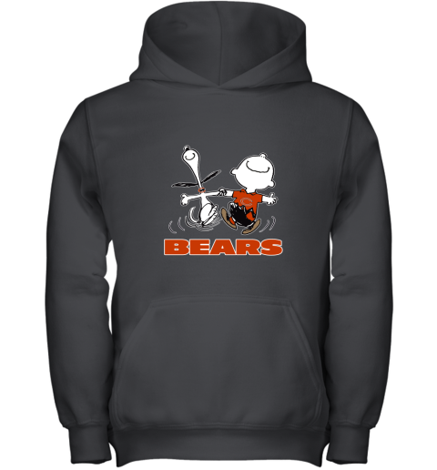 Snoopy And Charlie Brown Happy Chicago Bears Fans Youth Hoodie