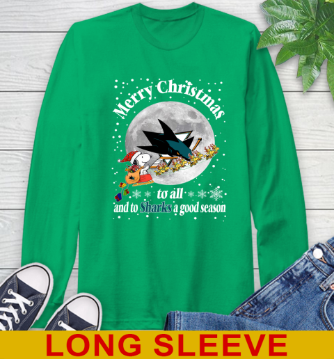 San Jose Sharks Merry Christmas To All And To Sharks A Good Season NHL Hockey Sports Long Sleeve T-Shirt 8