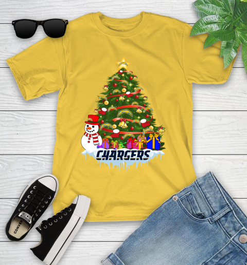 Los Angeles Chargers Merry Christmas NFL Football Sports Youth T-Shirt 8