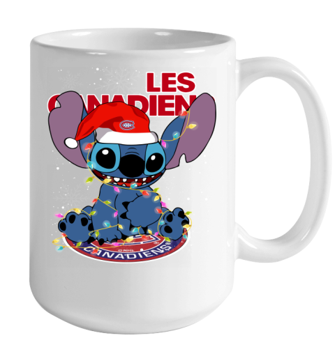 Montreal Canadiens NHL Hockey noel stitch Christmas Color Changing Mug 15oz 2