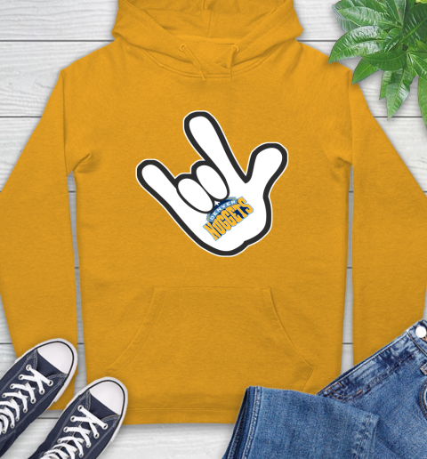 Denver Nuggets NBA Basketball Mickey Rock Hand Disney Hoodie 3
