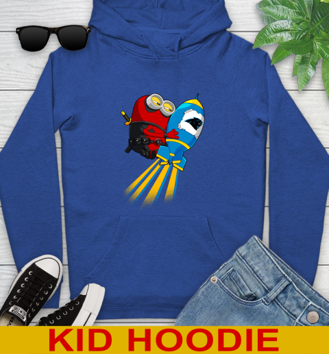 NFL Football Carolina Panthers Deadpool Minion Marvel Shirt Youth Hoodie 10