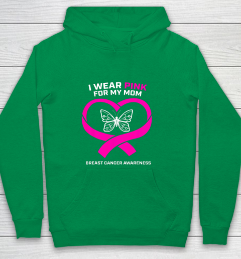 Men Women Kids Wear Pink For My Mom Breast Cancer Awareness Youth Hoodie 4