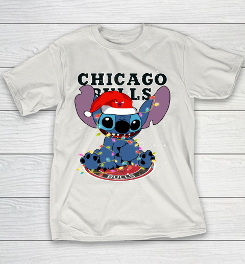 Chicago Bulls NBA noel stitch Basketball Christmas Youth T-Shirt 8