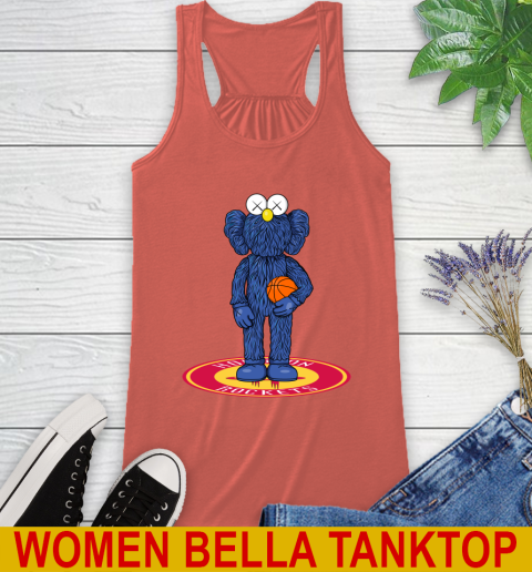 NBA Basketball Houston Rockets Kaws Bff Blue Figure Shirt Racerback Tank 4
