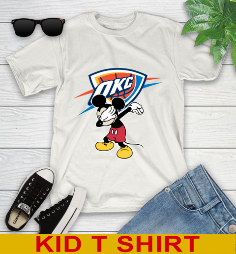 Oklahoma City Thunder NBA Basketball Dabbing Mickey Disney Sports Youth T-Shirt