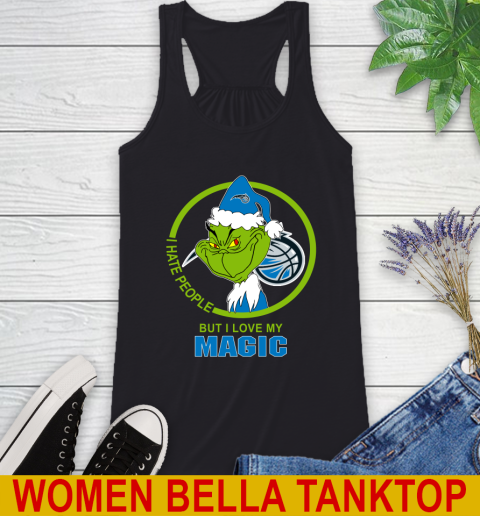 Orlando Magic NBA Christmas Grinch I Hate People But I Love My Favorite Basketball Team Racerback Tank 2