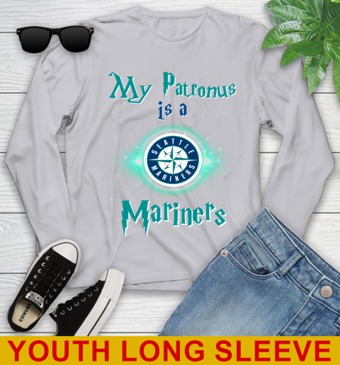 MLB Baseball Harry Potter My Patronus Is A Seattle Mariners Youth Long Sleeve 5