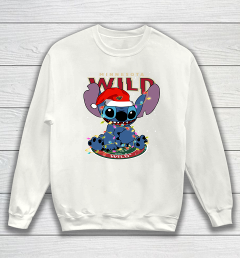 Minnesota Wild NHL Hockey noel stitch Christmas Sweatshirt
