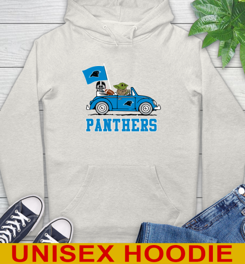 NFL Football Carolina Panthers Darth Vader Baby Yoda Driving Star Wars Shirt Hoodie 12