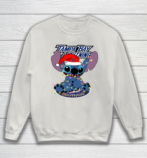 Tampa Bay Lightning NHL Hockey noel stitch Christmas Sweatshirt 8