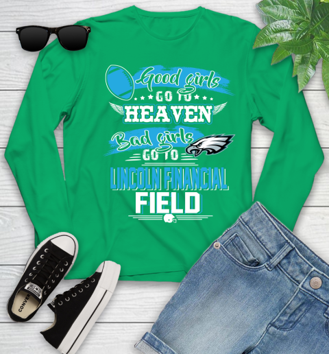 Philadelphia Eagles NFL Bad Girls Go To Lincoln Financial Field Shirt Youth Long Sleeve 7