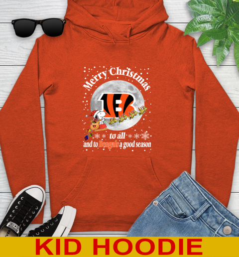 Cincinnati Bengals Merry Christmas To All And To Bengals A Good Season NFL Football Sports Youth Hoodie 4