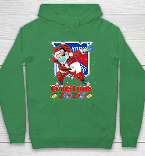 New York Rangers Funny Santa Claus Dabbing Christmas 2020 NHL Hoodie 5