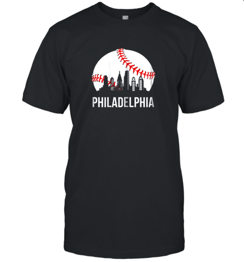 Philadelphia Downtown Baseball Philly Skyline Unisex Jersey Tee