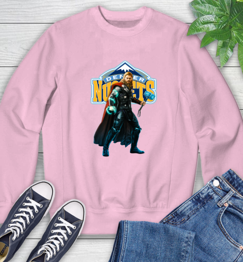 NBA Thor Avengers Endgame Basketball Denver Nuggets Sweatshirt 9
