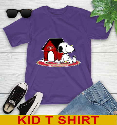 NFL Football San Francisco 49ers Snoopy The Peanuts Movie Shirt Youth T-Shirt 4