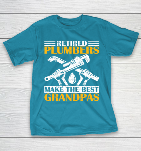 GrandFather gift shirt Vintage Retired Plumber Make The Best Grandpa Retirement Tee T Shirt T-Shirt 7