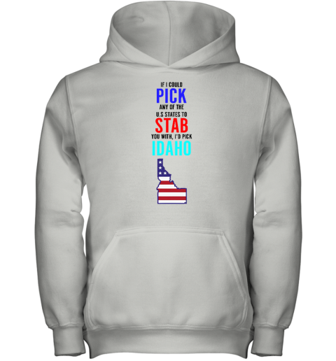 If I Could Pick Any Of The U.S. States To Stab You With I'd Pick Idaho Youth Hoodie