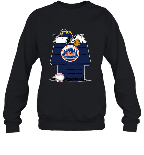 MLB New York Mets Snoopy Woodstock The Peanuts Movie Baseball T Shirt NsVKHGw7ZCY sweatshirt 35 95 151514 front black