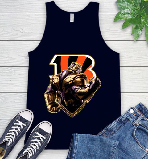 NFL Thanos Avengers Endgame Football Sports Cincinnati Bengals Tank Top 3