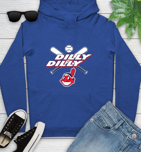 MLB Cleveland Indians Dilly Dilly Baseball Sports Youth Hoodie 9
