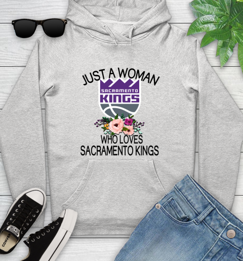 NBA Just A Woman Who Loves Sacramento Kings Basketball Sports Youth Hoodie