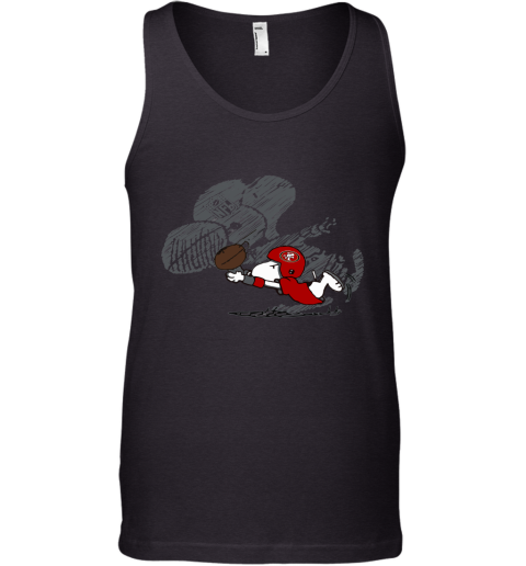 San Fracisco 49ers Snoopy Plays The Football Game Tank Top