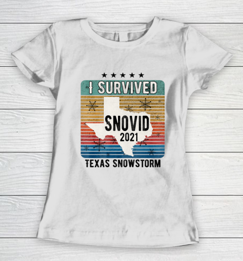 I Survived Snovid 2021 Texas snow Snowstorm Texas Strong Women's T-Shirt