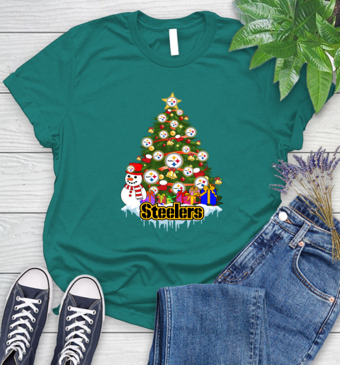 Pittsburgh Steelers Merry Christmas NFL Football Sports Women's T-Shirt 12