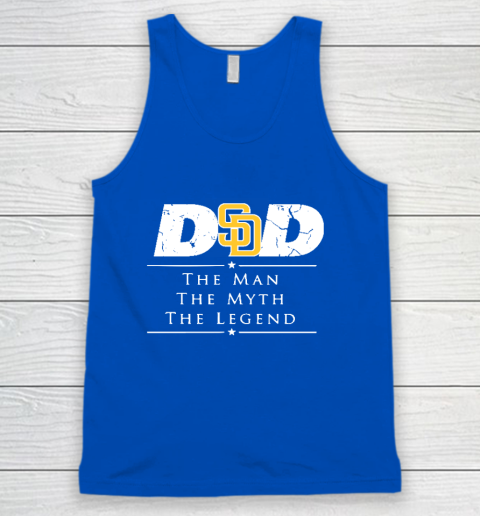 San Diego Padres MLB Baseball Dad The Man The Myth The Legend Tank Top 4