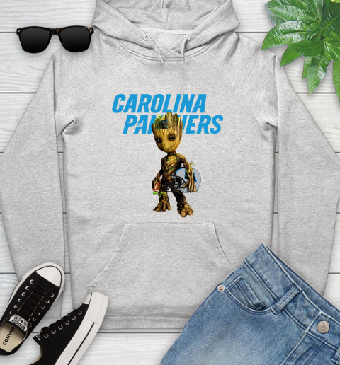 Carolina Panthers NFL Football Groot Marvel Guardians Of The Galaxy Youth Hoodie