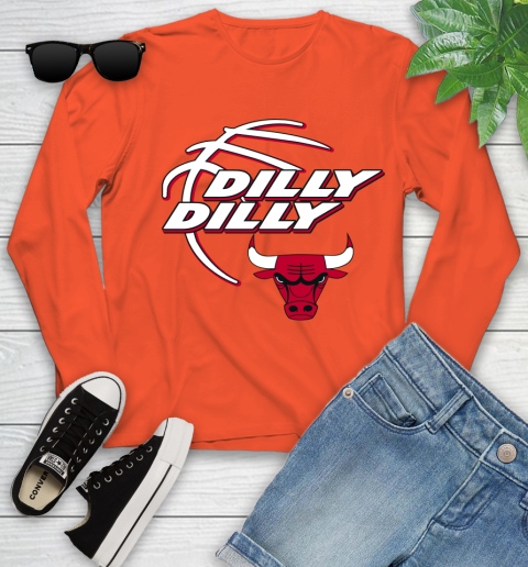 NBA Chicago Bulls Dilly Dilly Basketball Sports Youth Long Sleeve 4
