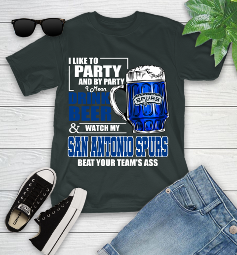 NBA Drink Beer and Watch My San Antonio Spurs Beat Your Team's Ass Basketball Youth T-Shirt 6