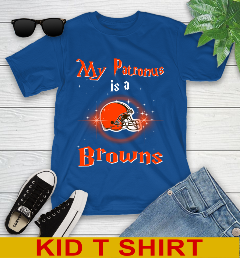 NFL Football Harry Potter My Patronus Is A Cleveland Browns Youth T-Shirt 10