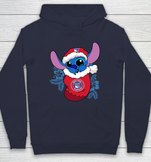 New York Rangers Christmas Stitch In The Sock Funny Disney NHL Hoodie 4