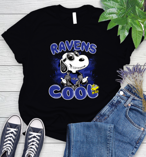 NFL Football Baltimore Ravens Cool Snoopy Shirt Women's T-Shirt