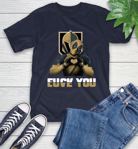 NHL Vegas Golden Knights Deadpool Love You Fuck You Hockey Sports T-Shirt 3