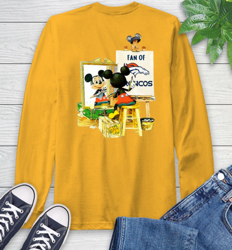 NFL Football Denver Broncos Mickey Drawing Shirt 55