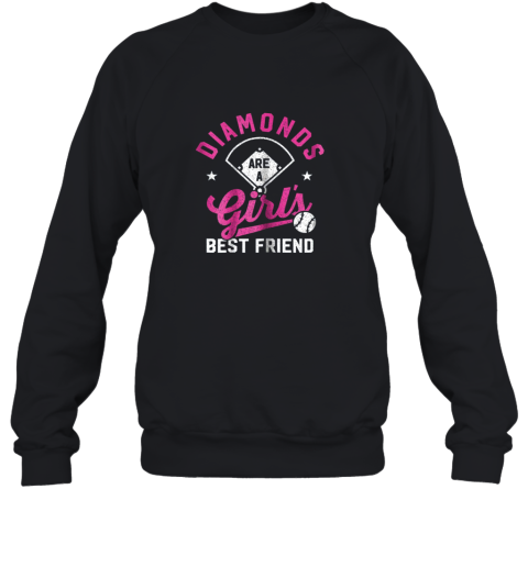 Diamonds Are A Girls Best Friend Baseball Softball Sweatshirt