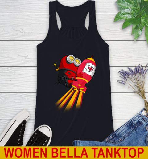 NFL Football Kansas City Chiefs Deadpool Minion Marvel Shirt Racerback Tank 8